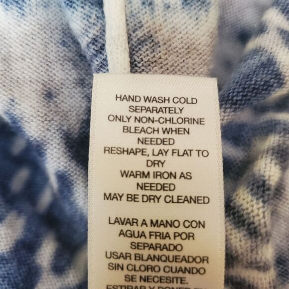 Chico’s Blue Patterned Open Front Cardigan Size Small - Picture 9 of 9